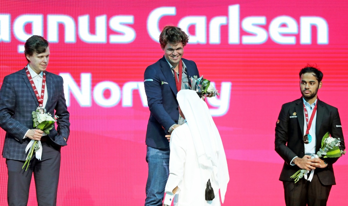  كأس العالم للشطرنج الخاطف "قطر 2025".. النرويجي كارلسن يتوج بلقب الرجال والكازاخية أساواباييفا بطلة السيدات 2 20251231 1767129609 3492