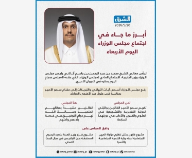 أبرز ما جاء في اجتماع مجلس الوزراء اليوم الأربعاء 2026/5/20 