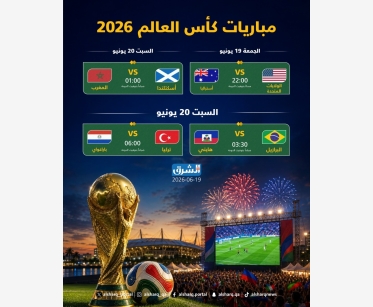 مواعيد مباريات كأس العالم 2026 الجمعة والسبت