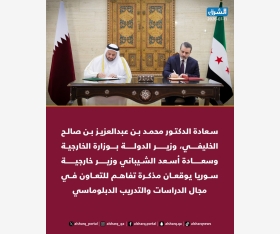 وزير الدولة بوزارة الخارجية يجتمع مع وزير الخارجية السوري
