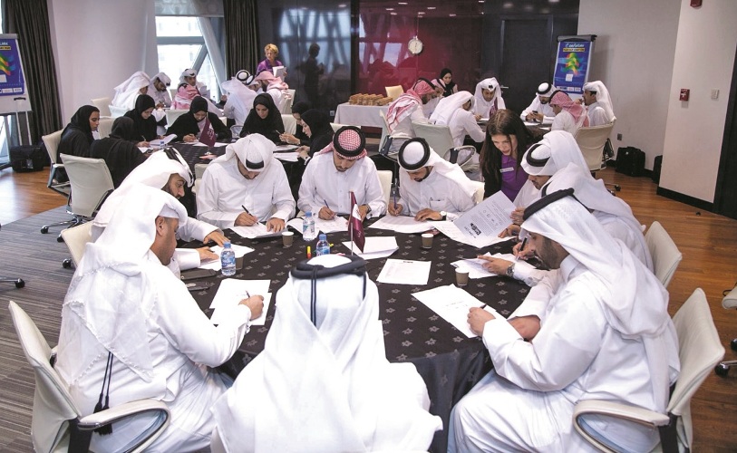 جانب من المشاركين في برامج مركز قطر للقيادات