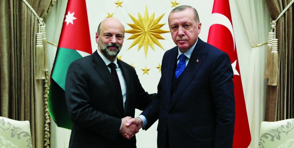                                        أردوغان مستقبلاً الرزاز -الأناضول                                     