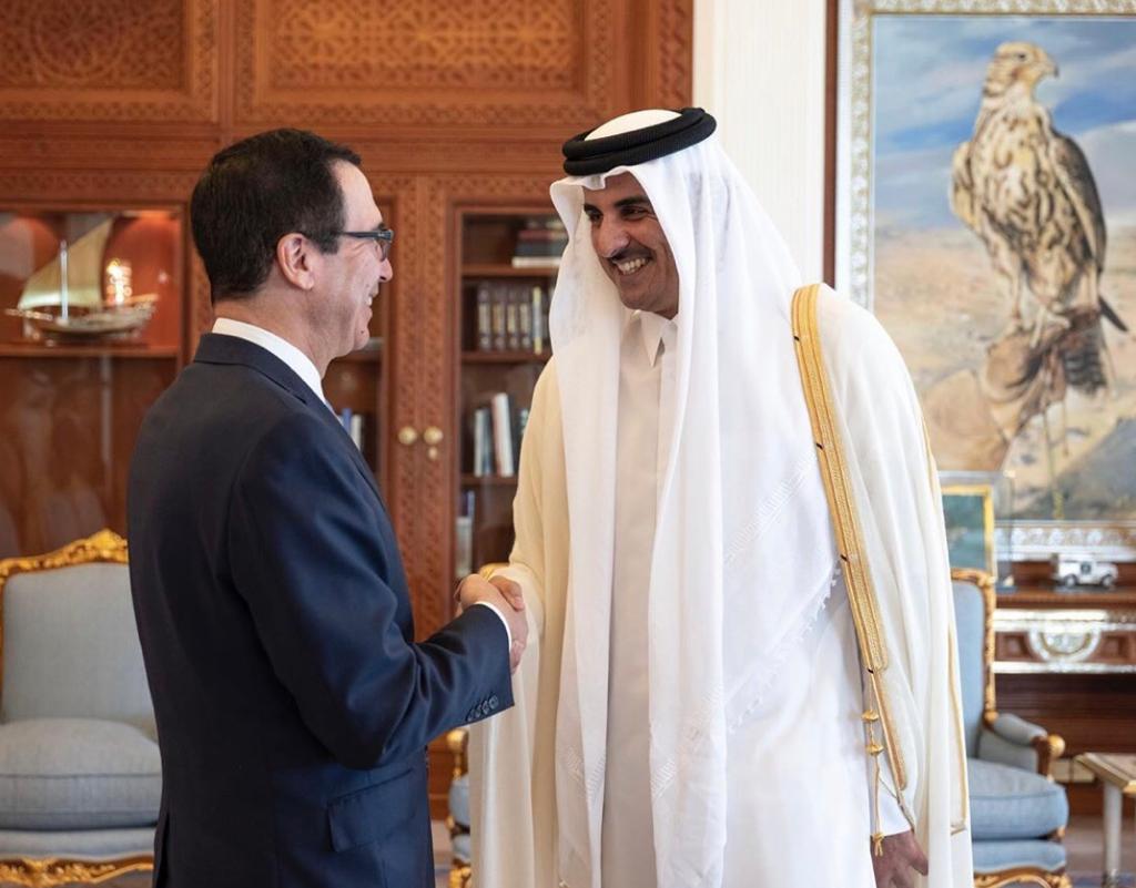 صاحب السمو يستقبل وزير الخزانة الأمريكي