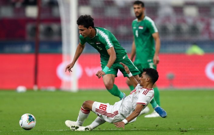 جانب من مباراة العراق والامارات