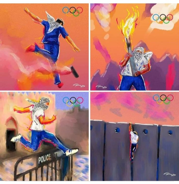 أولومبياد على الطريقة الفلسطينية.. بطولات مستمرة في ركل القنابل وقفز حواجز الاحتلال