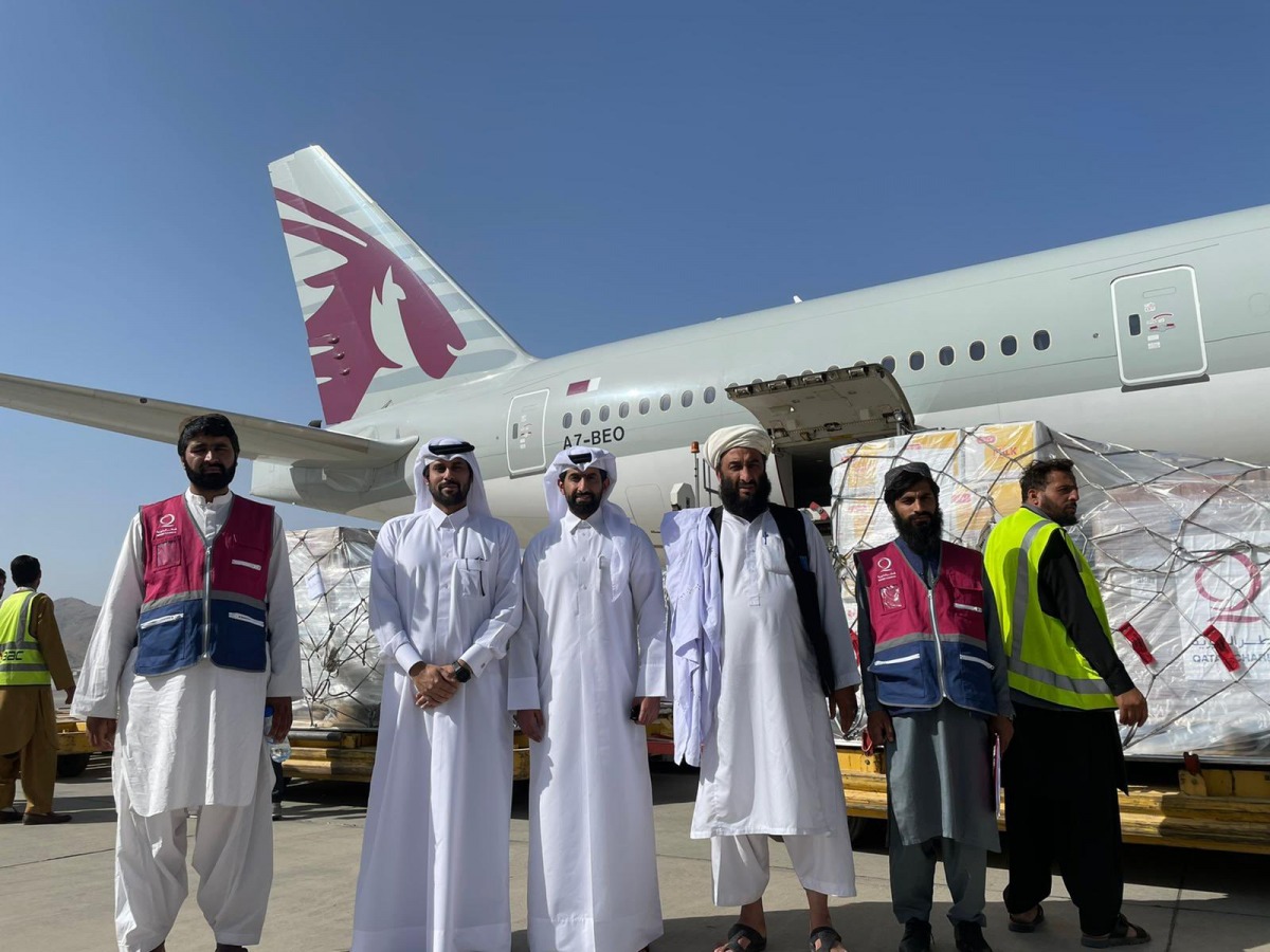 وصول سادس طائرة قطرية تحمل مساعدات إنسانية إلى كابول