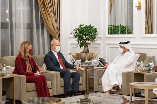 وزير الخارجية يجتمع مع عضو بمجلس النواب الأمريكي