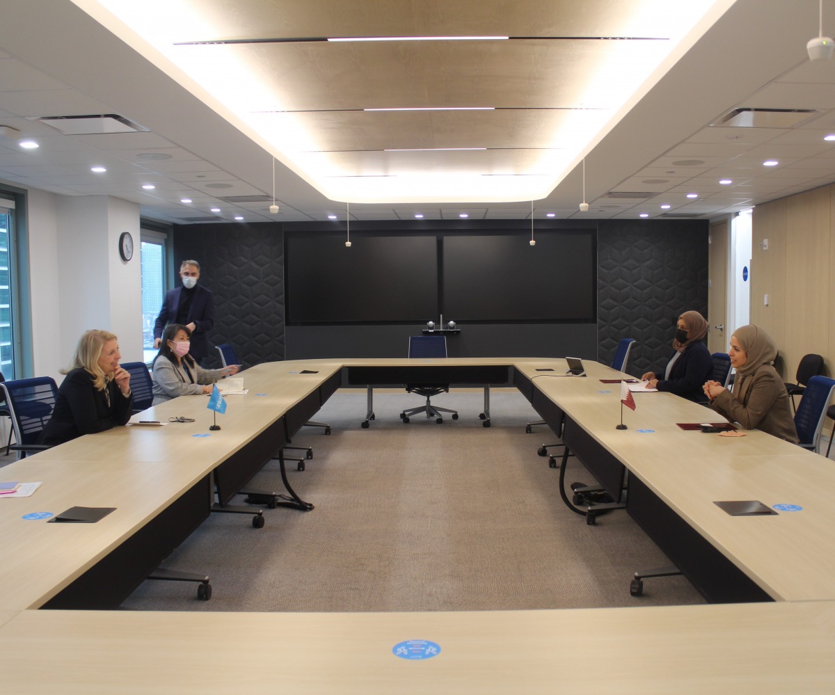 المندوب الدائم لدولة قطر لدى الأمم المتحدة تجتمع مع المديرة التنفيذية لليونيسيف