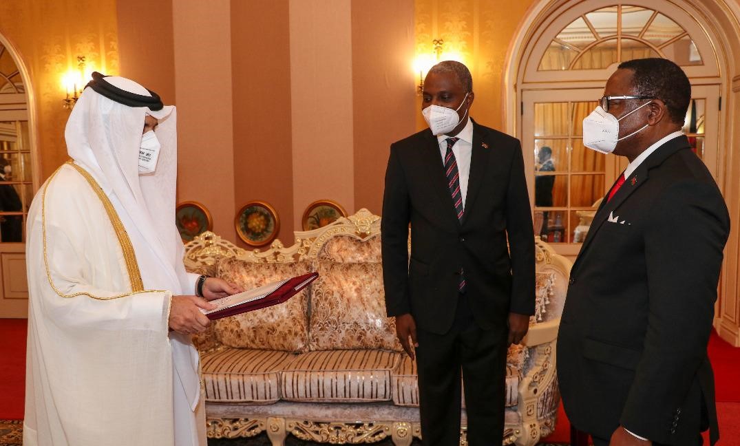 رئيس جمهورية مالاوي يتسلم أوراق اعتماد سفير دولة قطر