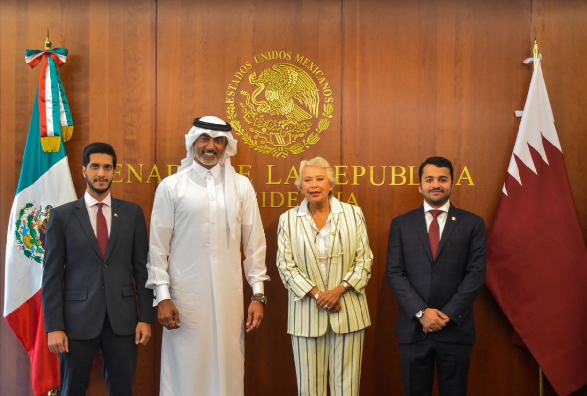 رئيسة مجلس الشيوخ المكسيكي تجتمع مع سفير دولة قطر
