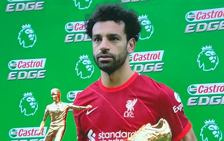 الحذاء الذهبي لمحمد صلاح للمرة الثالثة في تاريخه