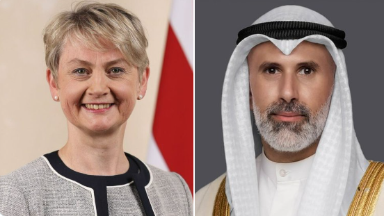 &nbsp;وزير الخارجية الكويتي يبحث مع نظيرته البريطانية التصعيد العسكري في المنطقة