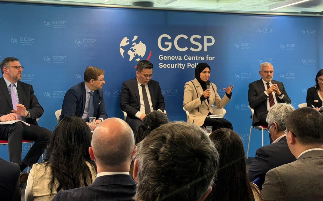 المندوب الدائم لدولة قطر لدى مكتب الأمم المتحدة بجنيف تشارك في حدث حول الدبلوماسية والأمن