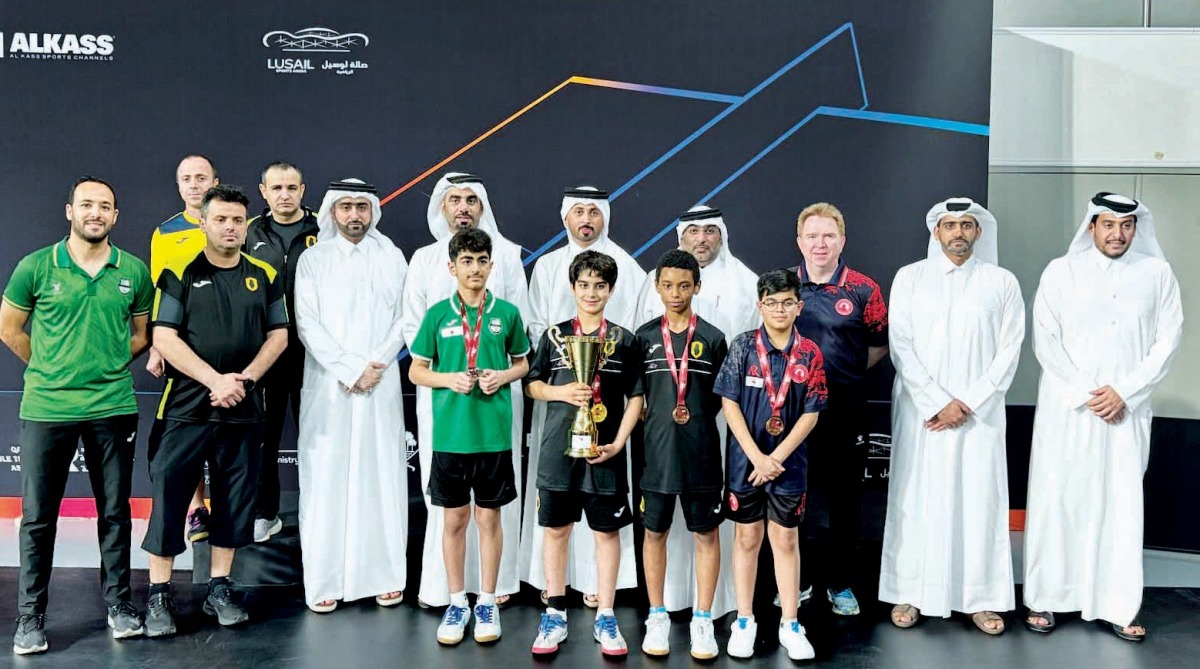 الكواري يتوج بذهبيتي بطولة أشبال الطاولة