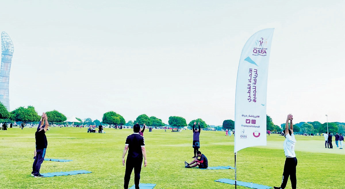 "الرياضة للجميع" ينظم فعاليات رياضية في الحدائق العامة