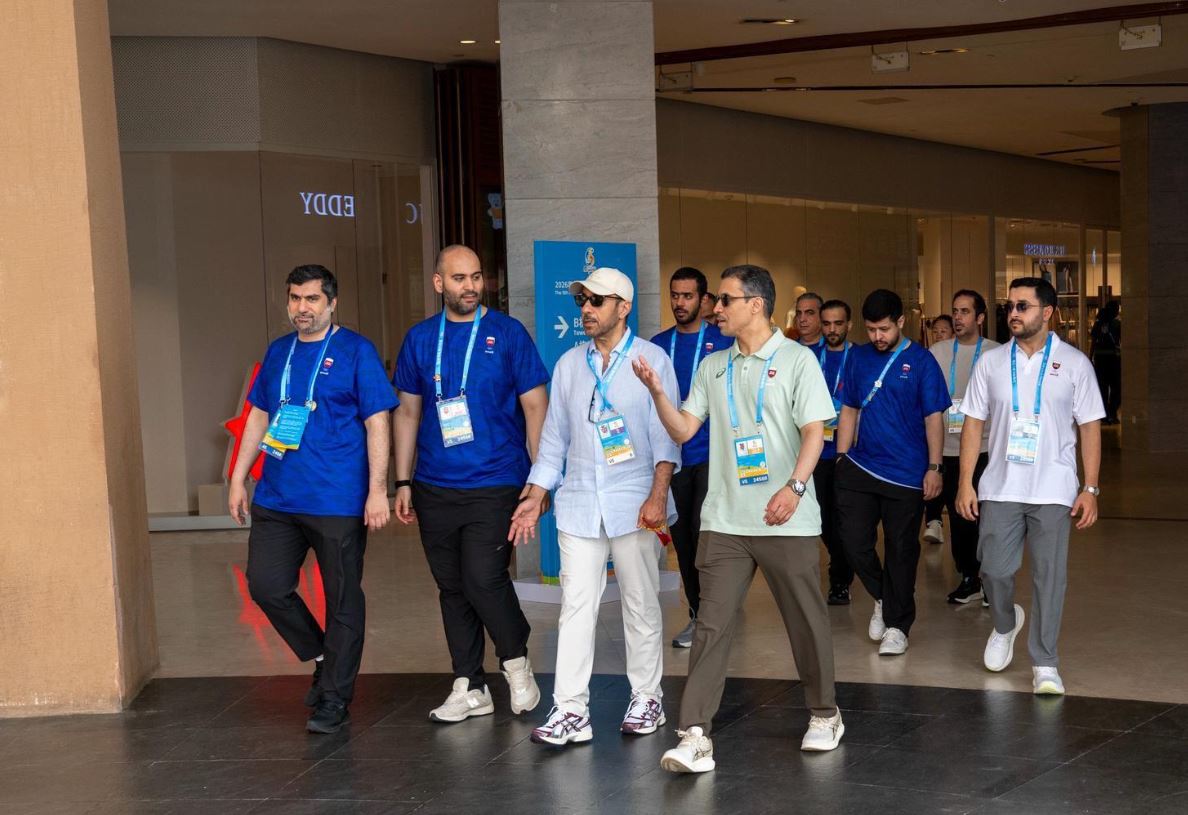 مسؤولو اللجنة الأولمبية القطرية يتفقدون بعثة قطر في الألعاب الآسيوية الشاطئية 2026