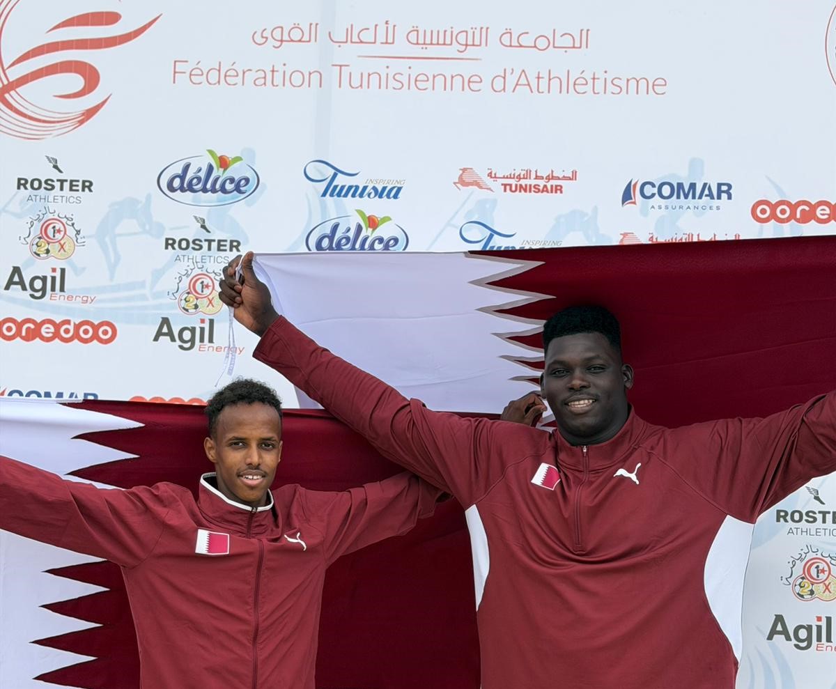 ميداليتان ذهبية وفضية لقطر في البطولة العربية لألعاب القوى بتونس