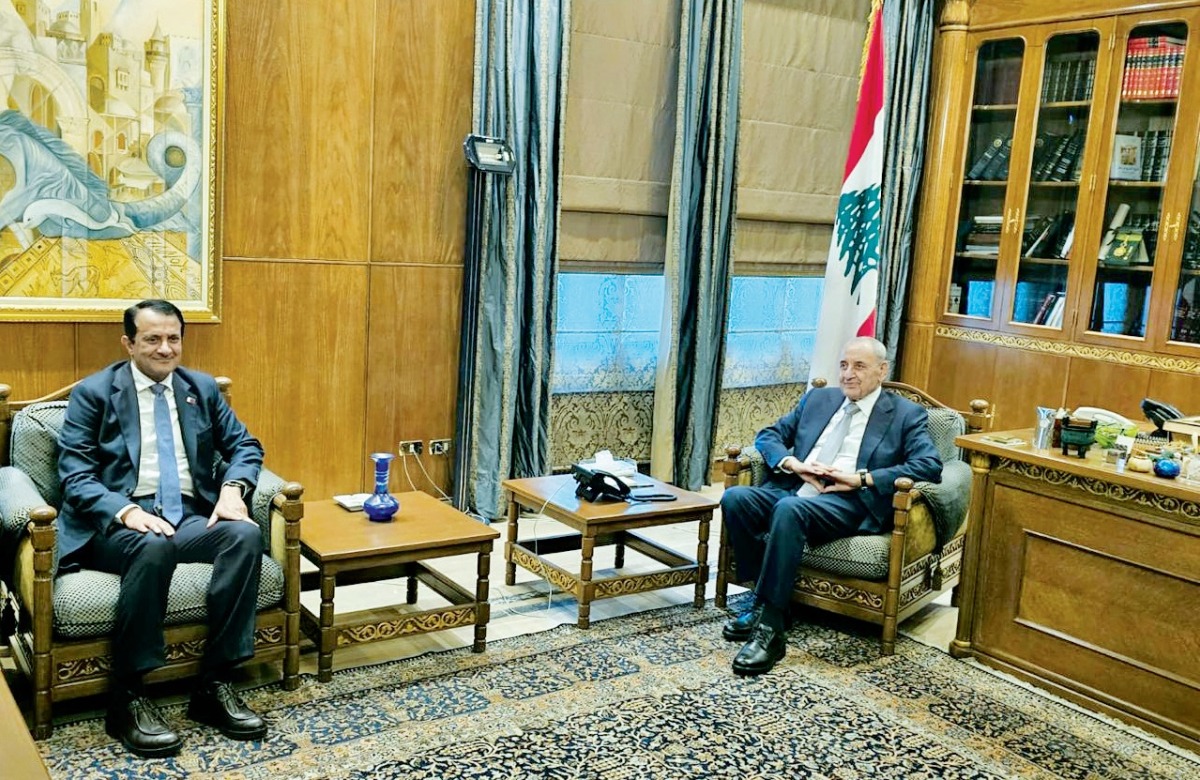 رئيس البرلمان يشيد بدعم قطر الدائم للبنان