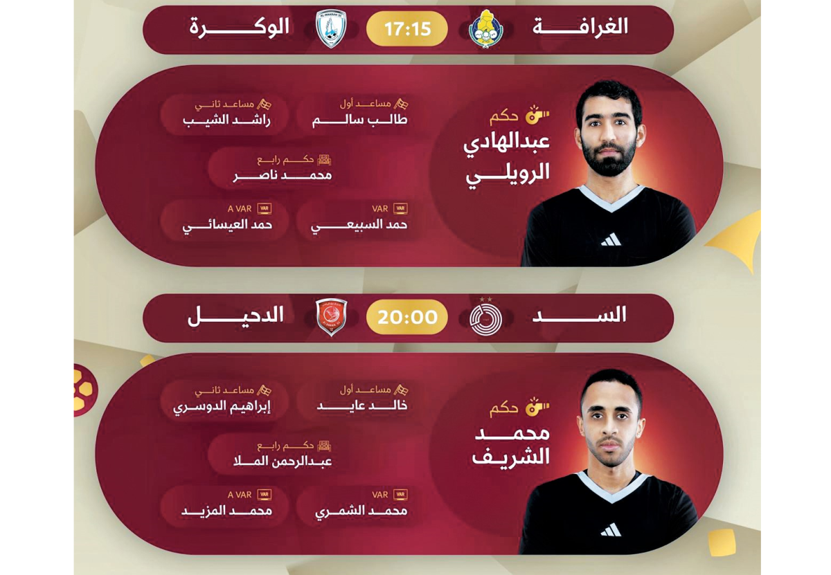 كأس الأمير| الرويلي والشريف حكما مواجهتي نصف النهائي